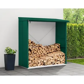 Hörmann Kaminholzregal Elegant Typ 2 Metall 181 x 103 x 198 cm moosgrün