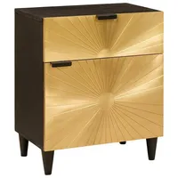 VidaXL Nachttisch Schwarz und Gold 50 x 33 x
