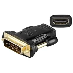 Adapter, HDMI Typ A Buchse - DVI-D (24+1) Stecker, schwarz