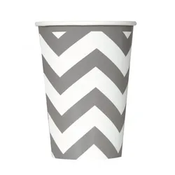 6 Becher Zickzack silber