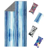 Neues Beidseitig Bedrucktes Strandtuch XXL 90x180 cm,Microfaser Handtücher mit Tasche Schnelltrocknendes Handtuch | Sandfreie & Ultraleicht | Badetuch Groß Reisehandtuch Strandhandtuch Strandtücher
