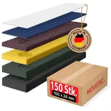 Inovatec GmbH INOVATEC Kunststoff Verglasungsklötze 150 Stück | 1-6 mm Stärken sortiert | Distanzklötze & Trageklötze Set 100x24mm | Abstandshalter für Fenster, Türen & Glas | Profi-Montagezubehör