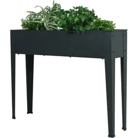 Harms Import Hochbeet Metall 102 x 26,5 x 80 cm Grau