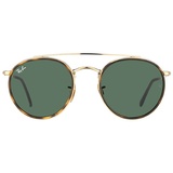 Ray Ban Round Double Bridge RB3647N 001 51-22 gold/green classic