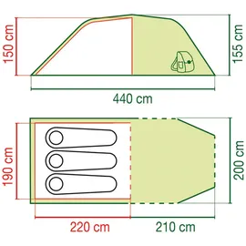 Coleman Coastline 3 Plus khaki