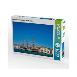CALVENDO Puzzle CALVENDO Puzzle Segelschiff und Gebäude in Venedig, 1000 Puzzleteile