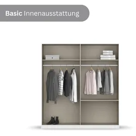 Rauch Drehtürenschrank Costa 181 x 197 x 54 cm Grau/Eiche