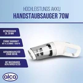 Alca Akku Handstaubsauger 70W weiß