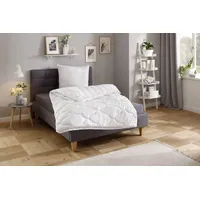 OTTO home Microfaserbettdecke Mondschein, Bettdecke 135x200 cm, 155x220 cm, 200x200 cm, Füllung: Polyester, Bezug: Polyester oder antibakteriellen Microfaser, Bettdecken, Sommer, Winter; allergiker geeignet (Hausstauballergiker) weiß 200 cm x 200 cm