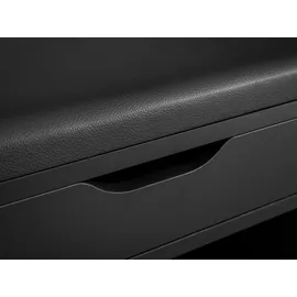 Wohnling Schuhbank 104 x 51 x 32 cm gepolstert schwarz / schwarz