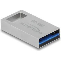 Delock 54006 USB-Stick 256 GB - Metallgehäuse (256 GB, USB 3.2), Gen 1 (3.1 Gen 1) Grau