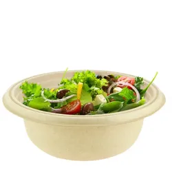 PuntoQPack 600 Stk. Wasserdichte BIO ECO 500cc Faser-Salatschüssel Ref CPF016