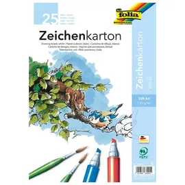 Folia Zeichenkarton A4 120 g/m2 25 Blatt weiß