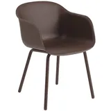 Muuto Fiber Outdoor Armlehnstuhl, brown red