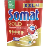 Somat Gold Spülmaschinen Tabs, 48 Tabs, Geschirrspül Tabs mit Extra-Kraft gegen Eingebranntes und Glanz-Effekt