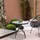 Outsunny Gartentisch Beistelltisch Ø 80 x 72 cm Schwarz