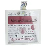 Gilde Geldschwein Spardose'Für das Brautpaar mit Sichtfenster 43456 (Art Deco, 17 cm (H) x 4.5 cm (W), Holzwerkstoff, für Paare, Unisex)