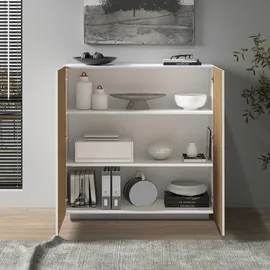INOSIGN Highboard »Vega,Highboard,Kommode,120 cm«, mit 2 Türen,Fronten mit Rillen-Optik weiß