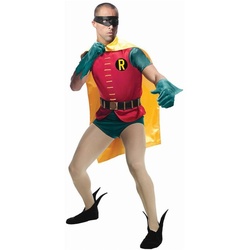 Rubie ́s Kostüm Robin Deluxe, Original lizenziertes Robin Kostüm im Retro-Style rot XL