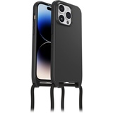 Otterbox React Necklace Hülle mit MagSafe für iPhone 14 Pro, ultraschlanke, schützende Hülle mit Verstellbarer und Abnehmbarer Handykette, Getestet nach Militärstandard, Schwarz