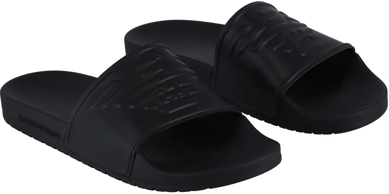 Emporio Armani Badeschuhe Sliders schwarz Herren