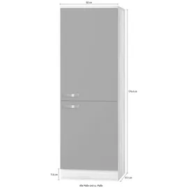 OPTIFIT Kühlumbauschrank Faro 60 x 57,1 x 174,4 cm Grau