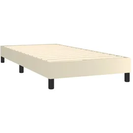 vidaXL Boxspringbettgestell Creme 90x200 cm Kunstleder