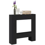 vidaXL Kaminumrandung Schwarz 81x18x82 cm Holzwerkstoff