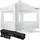 Tectake Faltpavillon 3 x 3 m inkl. 4 Seitenteile weiß