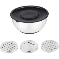 Mojawo Multifunktionsschüssel Rührschüssel Mixschüssel Schüssel Reibe Ø26cm
