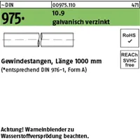 Industrial Quality Supplies DIN 975 Gewindestange VG M24x1000 Stahl