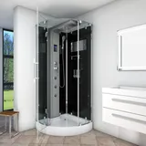 AcquaVapore D37-23L0 Dusche Duschtempel Komplett Duschkabine 100x100 ohne 2K Scheiben Versiegelung