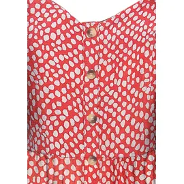 LASCANA Sommerkleid Rot/Creme 36