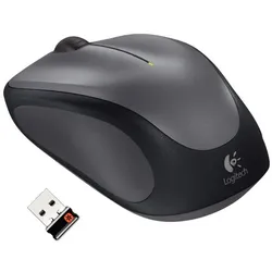 Logitech M235 kabellose optische Maus, dunkelgrau, Logitech Empfänger, bis 25m Reichweite