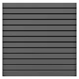 BM Massivholz Aluminium Zaunelement 120 x 120 cm grau 2 St.
