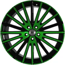 RH ALURAD RH WM Flowforming color polished - green Alufelge 20 Zoll ET40 5x112 ML72.6