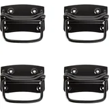 PRIOstahl Kistengriff mit Arretierung Klappgriff Griff Truhengriff Möbelgriff x 4 Stück Ausführung: Schwarz 120 x 80 mm inkl. Befestigungsschrauben für Boxen Truhen Kisten Türen aus Stahl