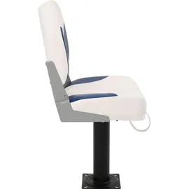 vidaXL Bootssitz mit Podest 360° Drehbar 55 x 70 x 106 cm blau