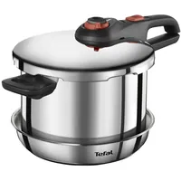 Tefal - Schnellkochtopf 6 l SECURE TRENDY + 5-teiliges Set INGENIO EMOTION - Edelstahl