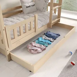 masseno Etagenbett Lucia 80 x 160 cm Kiefer massiv braun