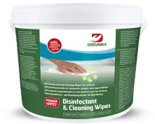 Dreumex Desinfektionstücher Disinfectant & Cleaning Wipes 74703501001 , 1 Eimer = 350 Tücher, Maße (L x B): 190 x 145 mm