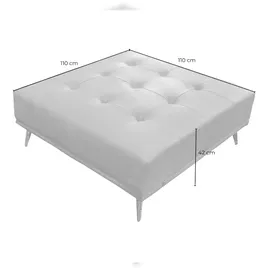 KAWOLA Hocker WIOLO Leder dunkelbraun