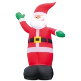 Infactory Aufblasbarer Nikolaus: Selbstaufblasender XXL-Weihnachtsmann, 6 m