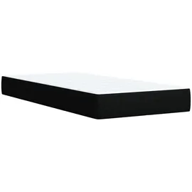 vidaXL Boxspringbett mit Matratze Schwarz 80x200 cm Stoff