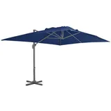 vidaXL Ampelschirm mit Aluminium-Mast 400 x 300 cm Azurblau