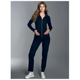 TRIGEMA Jogginganzug »TRIGEMA Freizeitanzug mit Kristallsteinen«, (2 tlg.) Trigema navy