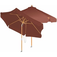 Royal Gardineer 2er-Set neigbare Sonnenschirme mit Holzgestell, Ø 3