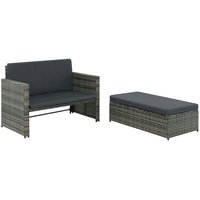 vidaXL Garten-Sofagarnitur 5-tlg. grau 44483