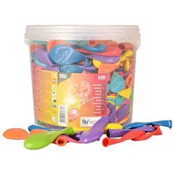 PAPSTAR Luftballons Ø 19 cm farbig sortiert in Dose, Toy balloon, Gummi, Gemisch