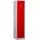 Gürkan Garderobenschrank Stahl 40 x 180 cm grau/rot abschließbar